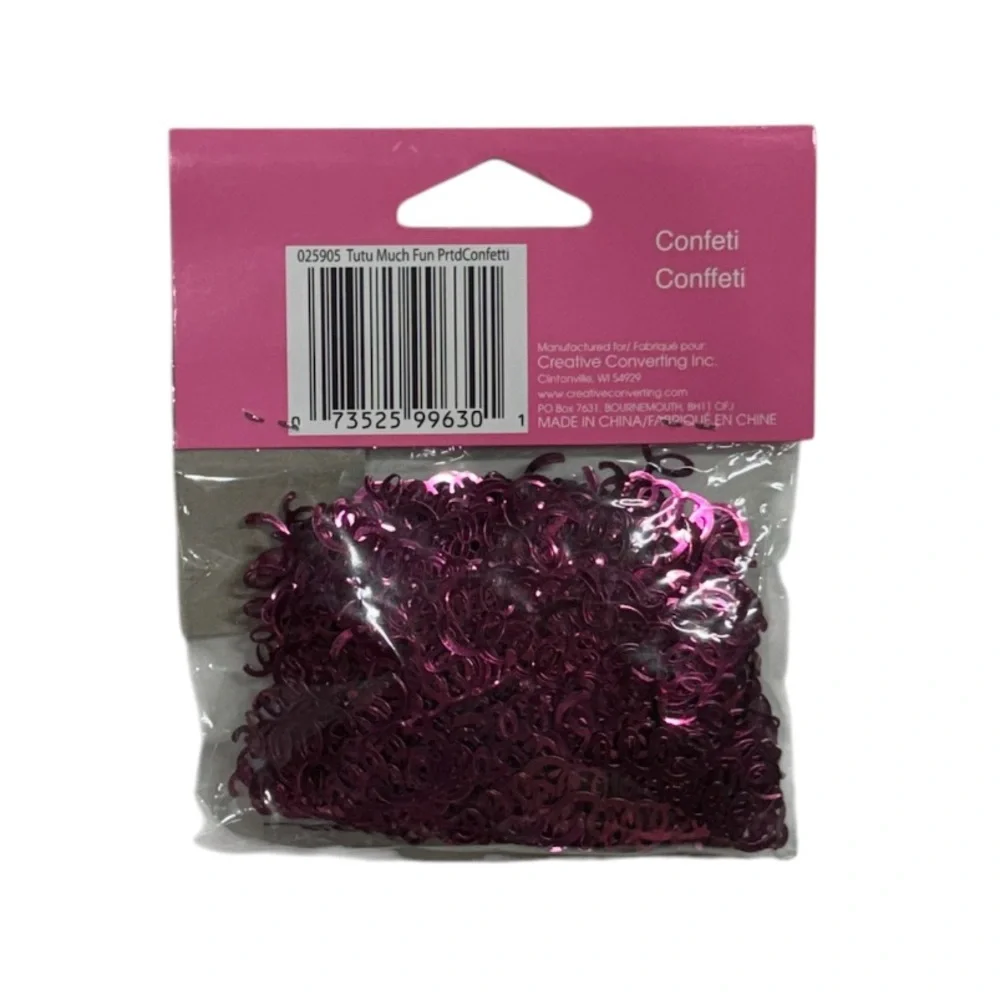 Creative Converting brand printed confetti with spirals & flowers new in package